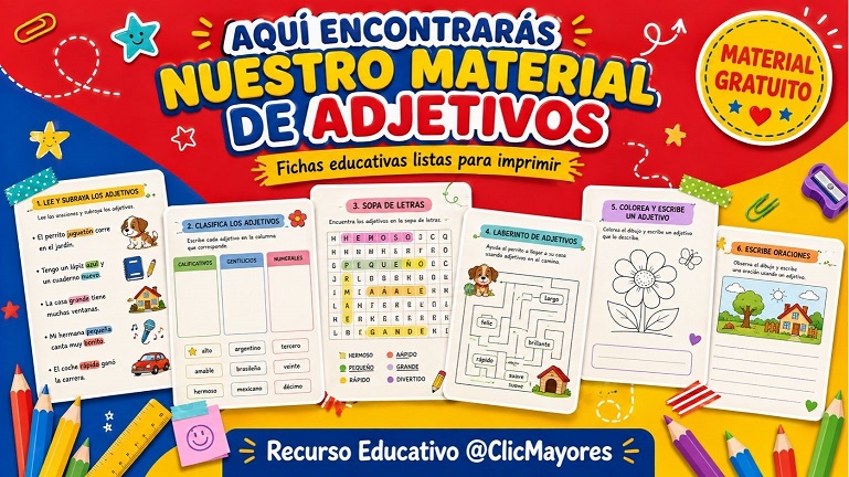 Qué incluye el material de adjetivos