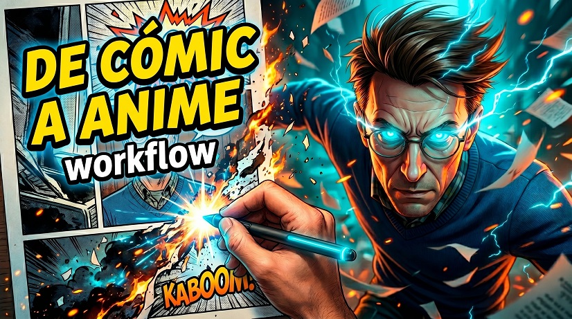 Flujo de trabajo Comic a Anime con IA