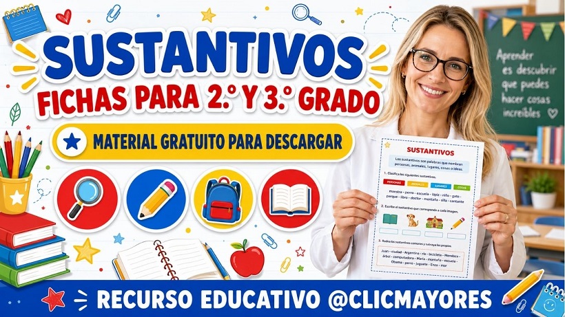 Sustantivos Fichas Educativas ClicMayores